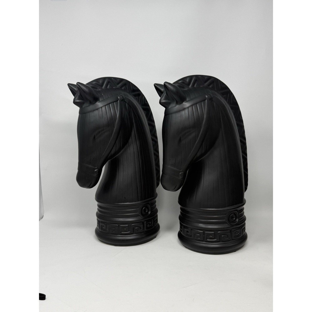 Jonathon Adler X Michaels  Large Horse Head Table Decor Black Pair New